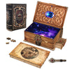 Dibetoy 3D Wooden Puzzles for mature-themeds DIY Book Nook Kit Mechanical Treasure Puzzle Trading Card Storage Box with Lock 3 in 1 DIY Building Mechanical Model Kit for Hobby Enthusiasts