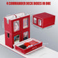 Card Deck Box For Mtg With Commander Display, 5 In 1 Card Storage Box Fits 400+ Double-Sleeved Cards, Removable Deck Case For Tc