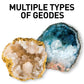 National Geographic Break Open 2 Geodes Science Kit – Includes Goggles, Detailed Learning Guide And Display Stand - Great Stem Science Gift For Mineralogy And Geology Enthusiasts Of Any Age