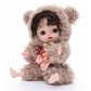 Reborn Baby Doll 10 Inch - Lifelike Full Vinyl Girl In Cozy Brown Bear Outfit - Comfort Collectible Doll Gift For Girls