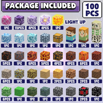 AIDYVOI Magnetic Blocks Building Toys Set  Magnetic Building Blocks STEM Construction Toys  3D decorative replica blade Light Up Magnet Cubes Montessori Sensory Stacking Toy for Toddlers Age 3 4 5 6 7 8