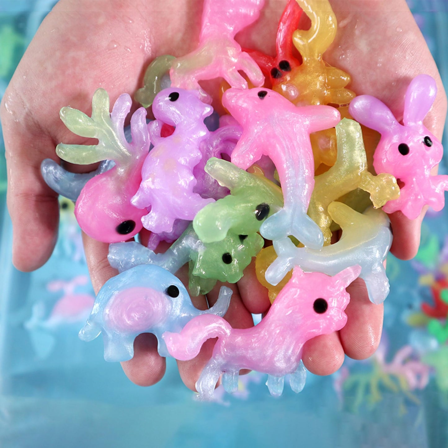 Kidisego Aqua Fairy Water Gel Kit for Kids, Magic Water Elf Toy Kit with 20 Colors Magic Gel, Aqua Fairy kit with 24 Shape Molds