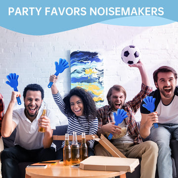 Zcysrlqin 24 Pcs Royal Blue Hand Clappers 7.5 Inch Clappers Noisemakers Noise Makers Party Favors Plastic Clapper Sporting Event