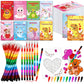 Fulmoon 144 Pcs Valentines Day Coloring Books for Kids Valentines Party Favors Bulk Gifts Valentine Coloring Book Set Goodie Ba