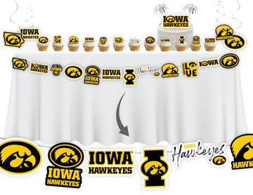 Iowa Hawkeyes Party Supplies (42 Pieces) For University Of Iowa Graduation, Tailgating And Birthday Party Decorations With Banne