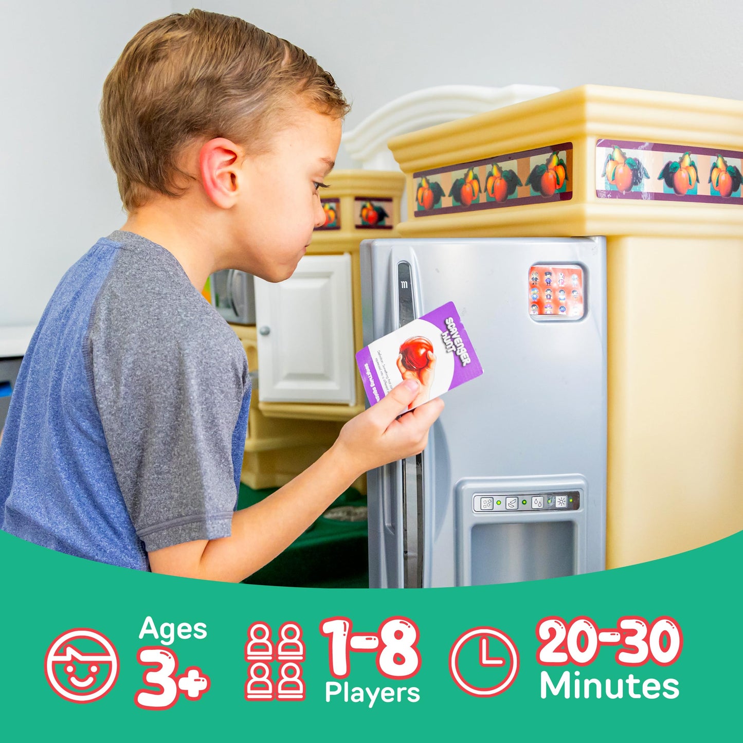 Gotrovo Active Kids Scavenger Hunt Game – Indoor And Outdoor Game For Kids 4-8, With 80 Search Cards And 7 Challenge Cards For Fun Educational Play