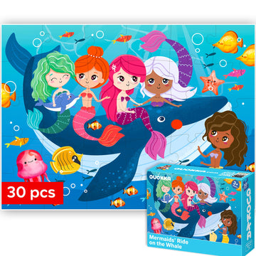 Quokka Puzzles For Kids Ages 3-5 - 30 Pieces Puzzles For Toddlers 2-4 - Mermaids Learning Jigsaw Puzzles For Kids 4-6 Years Old