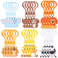 Jadive 24 Pcs Jungle Animal Keychains Safari Party Favors Birthday Decorations Cute Animal Ornament Pendant For Christmas Boy Girl Gift Reward Goodie Bag Fillers Baby Shower Supplies