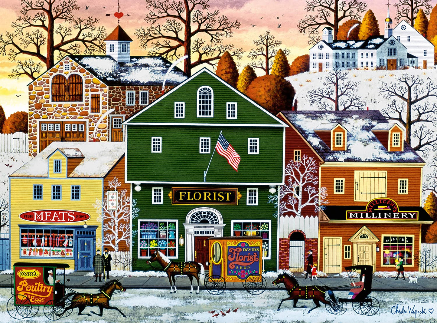 Buffalo Games - Charles Wysocki - Meats, Flowers, Hats - 1000 Piece Jigsaw Puzzle