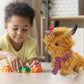 SaBrissi Wilbur Highland Cow 10 Brown Plushie Stuffed Animal with Tartan Hat & Scarf - Soft Toy for Kids