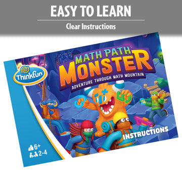Thinkfun Math Path Monster - Engaging Cooperative Board Game | Enhances Math Skills | Fosters Teamwork | Exciting Math Adventure