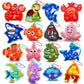 Party Favors For Kids 16Pcs Sea Animal Mini Pop Keychain Under The Sea Party Favors Goodie Bag Stuffers Carnival Birthday Gifts Classroom Small Prizes For Kids