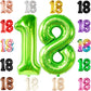Katchon, Light Green Neon Number 18 Balloon - 40 Inch | 18 Balloon Numbers, 18Th Birthday Decorations For Boys | 18 Number Lime Green Balloon | Lime Green Number 18 Foil Balloons | 18 Number Balloons