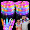 Light Up Pop Fidget Tubes Party Favors For Kids, 12 Pack Glow In The Dark Party Supplies Toddler Sensory Toys, Large Glow Sticks