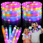 Light Up Pop Fidget Tubes Party Favors For Kids, 12 Pack Glow In The Dark Party Supplies Toddler Sensory Toys, Large Glow Sticks