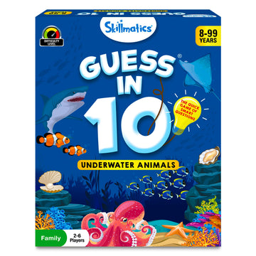 Skillmatics Card Game - Guess In 10 Underwater Animals, Perfect For Boys, Girls, Kids, And Families Who Love Toys, Board Games, Gifts For Ages 8, 9, 10 And Up