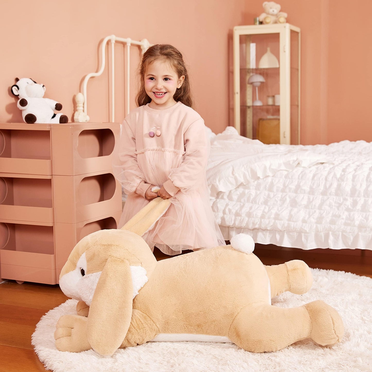 IKASA Giant Rabbit Stuffed Animal Plush Toy  30 Large Bunny Plushy Toys for Kids Girls Boys Children