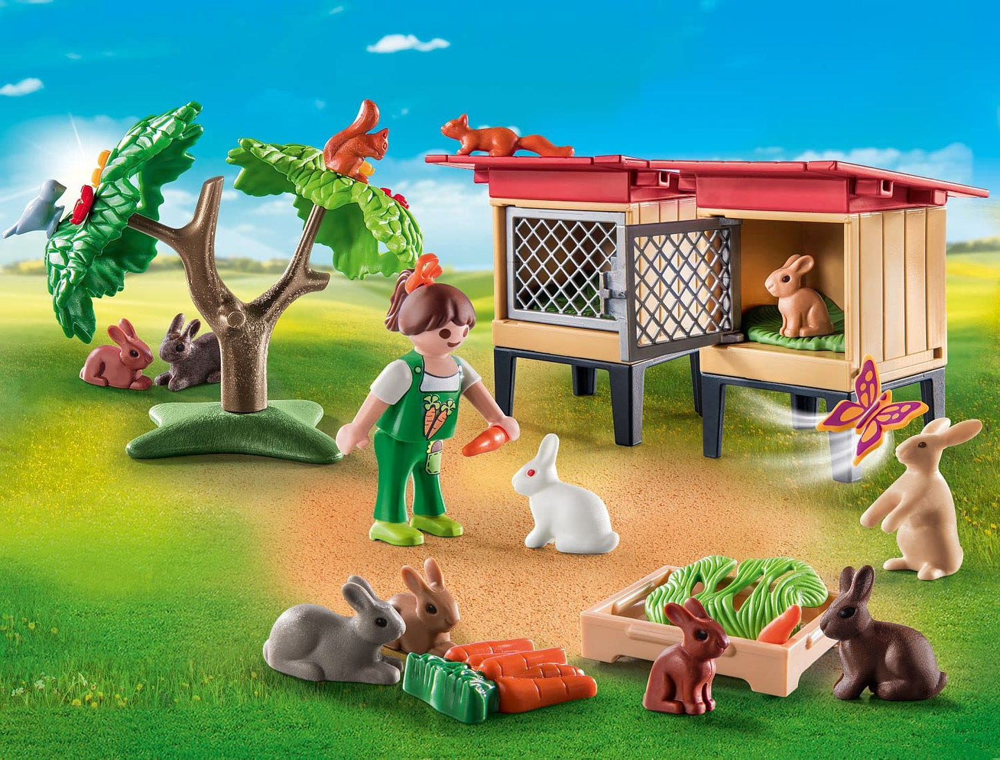 Playmobil Rabbit Hutch Toy - Multicolor Plastic Model 71252