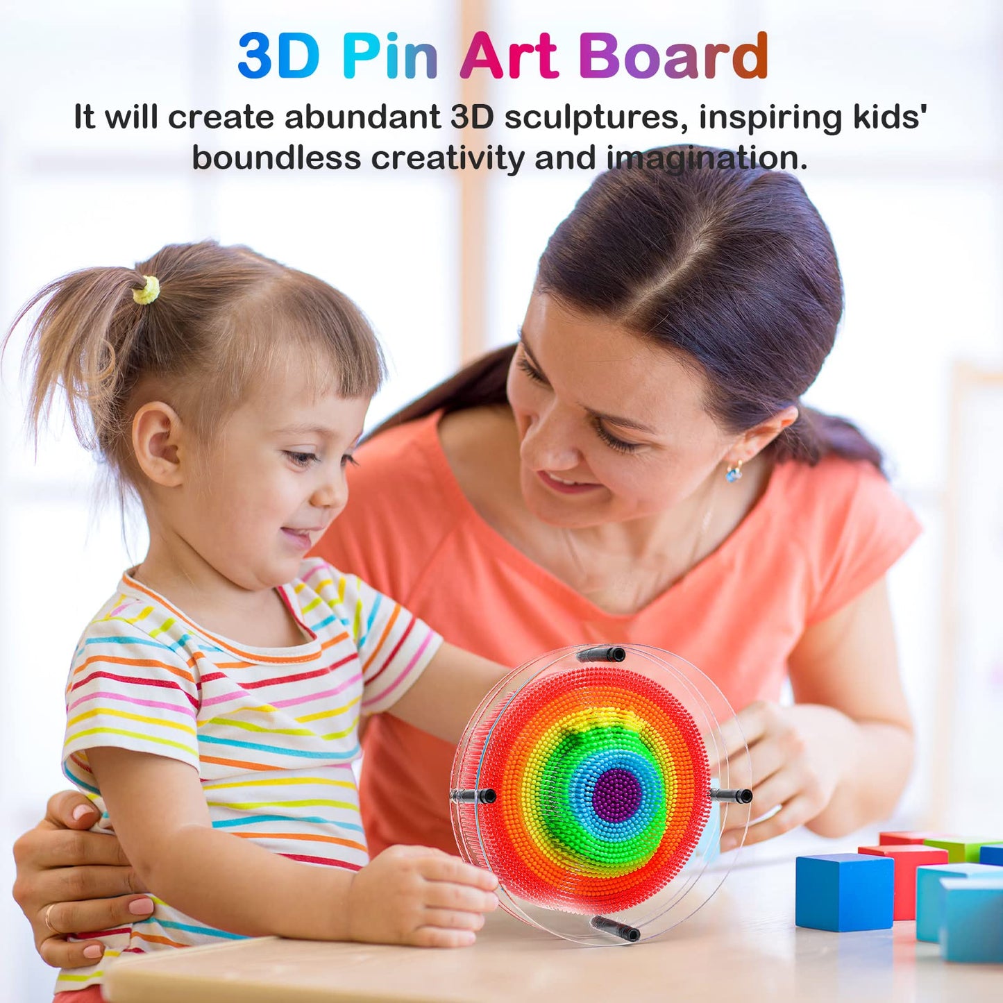 Coogam Wooden Puzzle Blocks Geometric Tangram Brain Teasers Jigsaw 3D Logic Iq Game Colorful Shape Pattern Montessori Stem Educa
