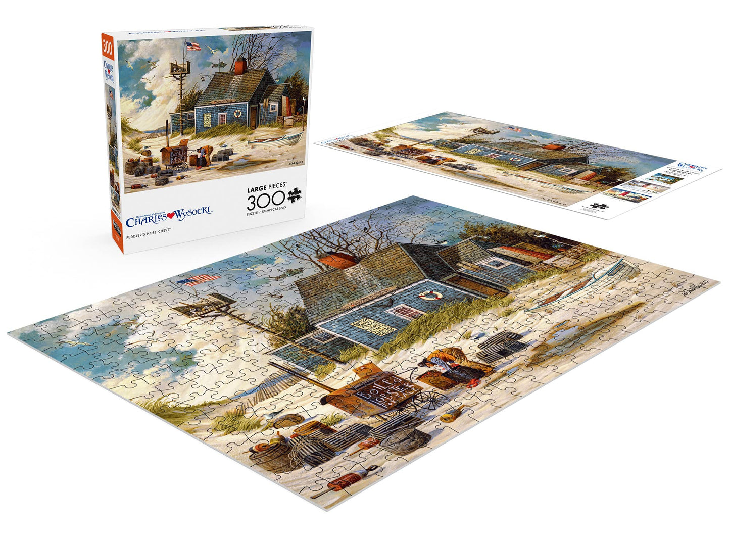 Buffalo Games 300 Piece Jigsaw Puzzle - Peddler's Hope Chest - Large Multicolor - Paper Material - Model 22605