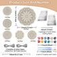 HOTPLACY 24 Sets Mandala Wind Chimes Craft Kit for Kids, DIY Colorful Small Ornaments, MFL103