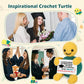 NEVERNERVE Funny Turtle Graduation Gift - Handmade Crochet Turtle, 3.5 inches, Yellow - Perfect for 2025 College Graduation Celebrations