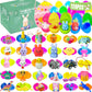 SQZUWIT 120 PCS Prefilled Easter Eggs Filled with Toys Inside for Kids Boys Girls Easter Hunt Basket Stuffers Essentials Fillers