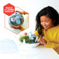 Discovery DIY Light-Up LED Terrarium Kit - 3 Colorful Crystals, Rye Grass, Indoor STEM Activity, Teal & White, Model 1016797