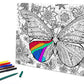 Jigsaw Puzzle | Butterfly | Diy Coloring Jigsaw Puzzle With Color Pen Set | For Kids/Adults | 500 Pieces