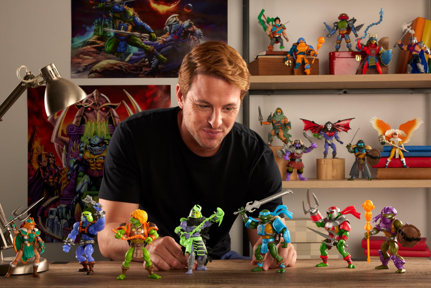 Masters of the Universe Mattel Origins Turtles of Grayskull Action Figure & Accessories  Casey Jones Collectible Toy with 16 Joints  TMNT & Motu Crossover