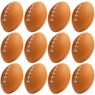 WELLVO Mini Football Party Favors 12 Pack 3.25    Football Squishy Balls Mini Footballs Foam Sports Balls for Kids Goodie Bag St
