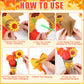 JULBEAR 25 Sets Fall Craft Kits, DIY Flower Bouquet Crafts with Kraft Paper Flower Cardstock Green Straws for Thanksgiving Craft