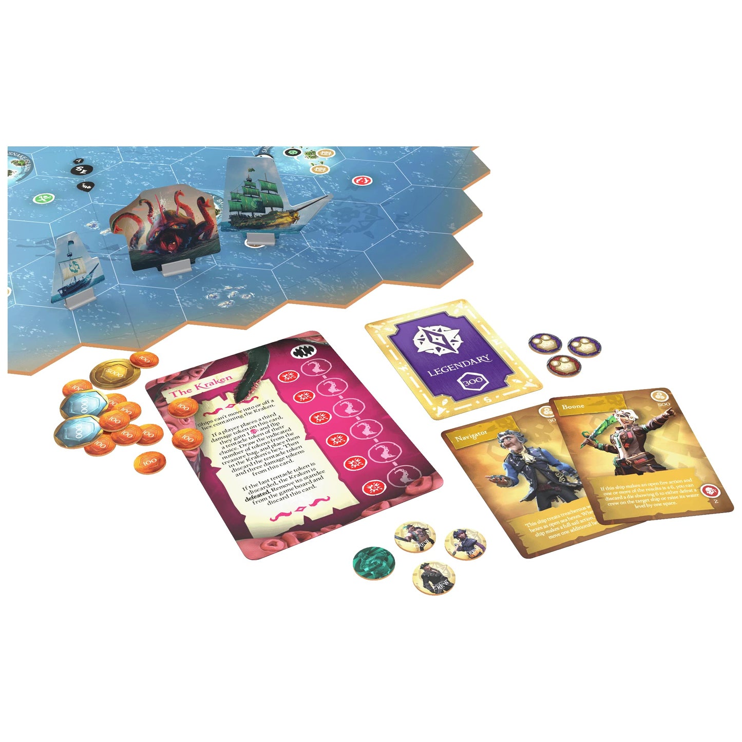 Steamforged Games Sea of Thieves Board Game - Voyage of Legends, Assorted Color, Cardboard Material, Model SFSOT-001