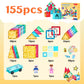 VigorFun 126-Piece Magnetic Tiles Building Blocks Set - STEM Kit with Car Figurines & Stickers for Kids Ages 3-8, Multicolor Educational Toy