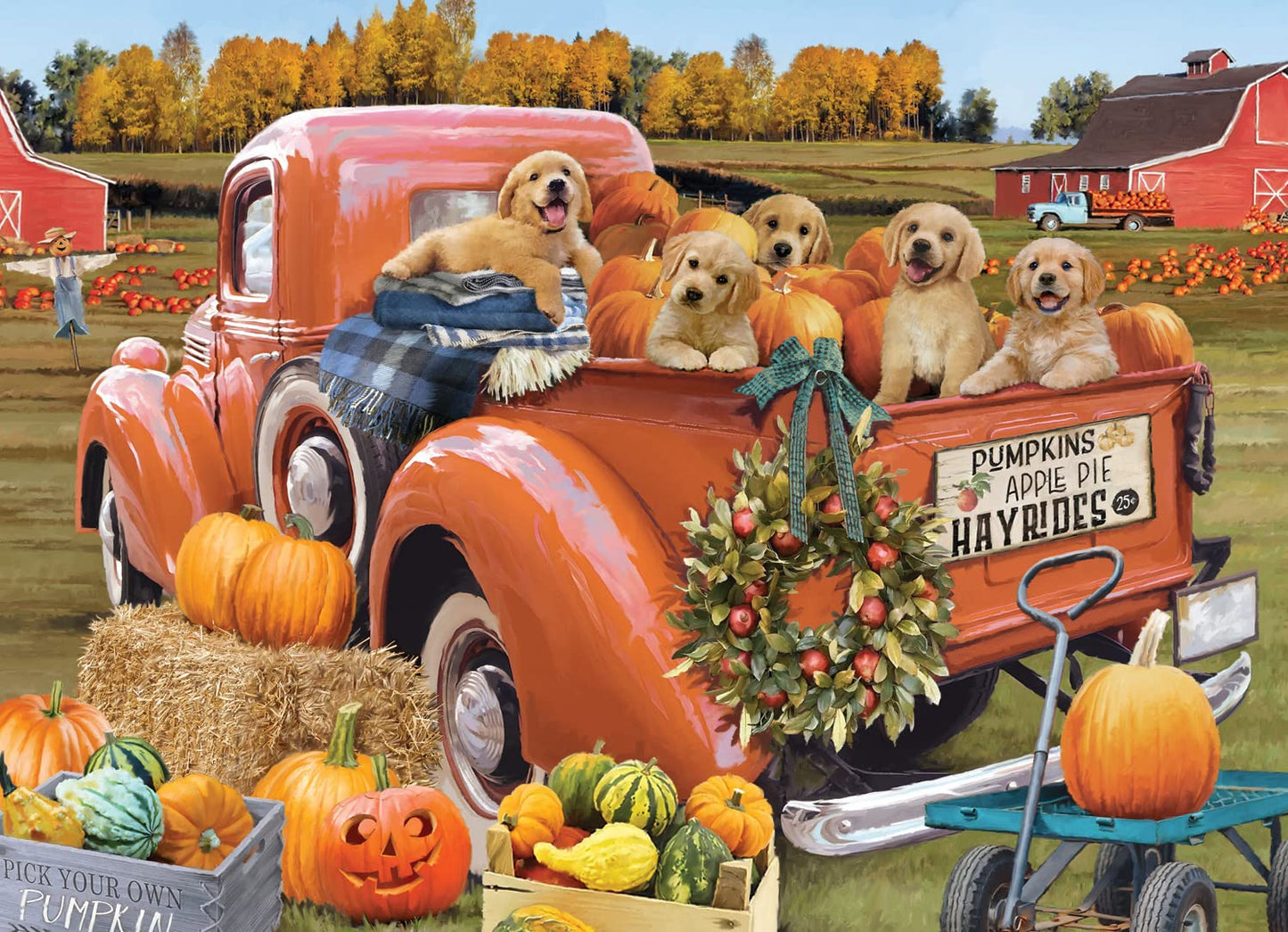 Autumn Puppies Jigsaw Puzzle 1000 Piece By Vermont Christmas Company