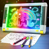 Rechargeable LED Drawing Board, 15 Inch Lumiboard 9-Color Light Modes Neon Art Light Up Writing Tablet Tracing Pad for Kids, Ske