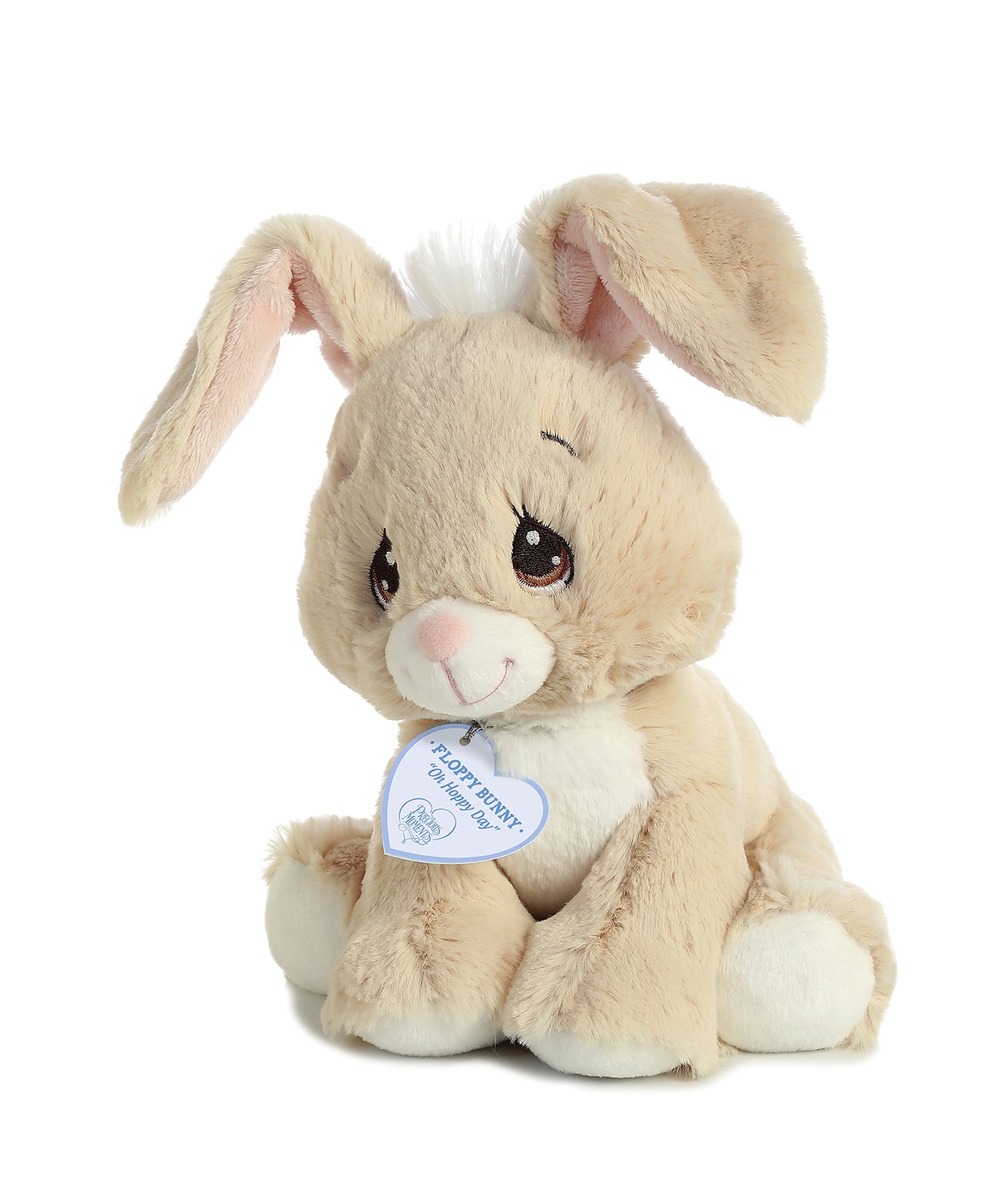Aurora Inspirational Precious Moments Floppy Bunny Stuffed Animal - Cherished Memories - Enduring Comfort - Brown 8.5 Inches