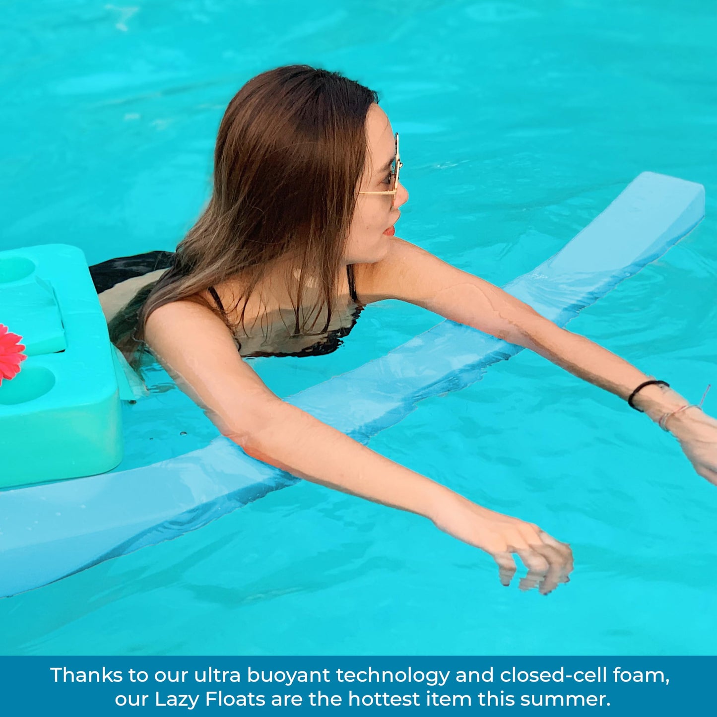 VOS Liberty Foam Pool Wavy Noodle  enhanced & Big  Super Soft Pool Noodle for Swimming and Floating  Pool Floats  Lake Floats for mature-themeds & Kids  Single Pack