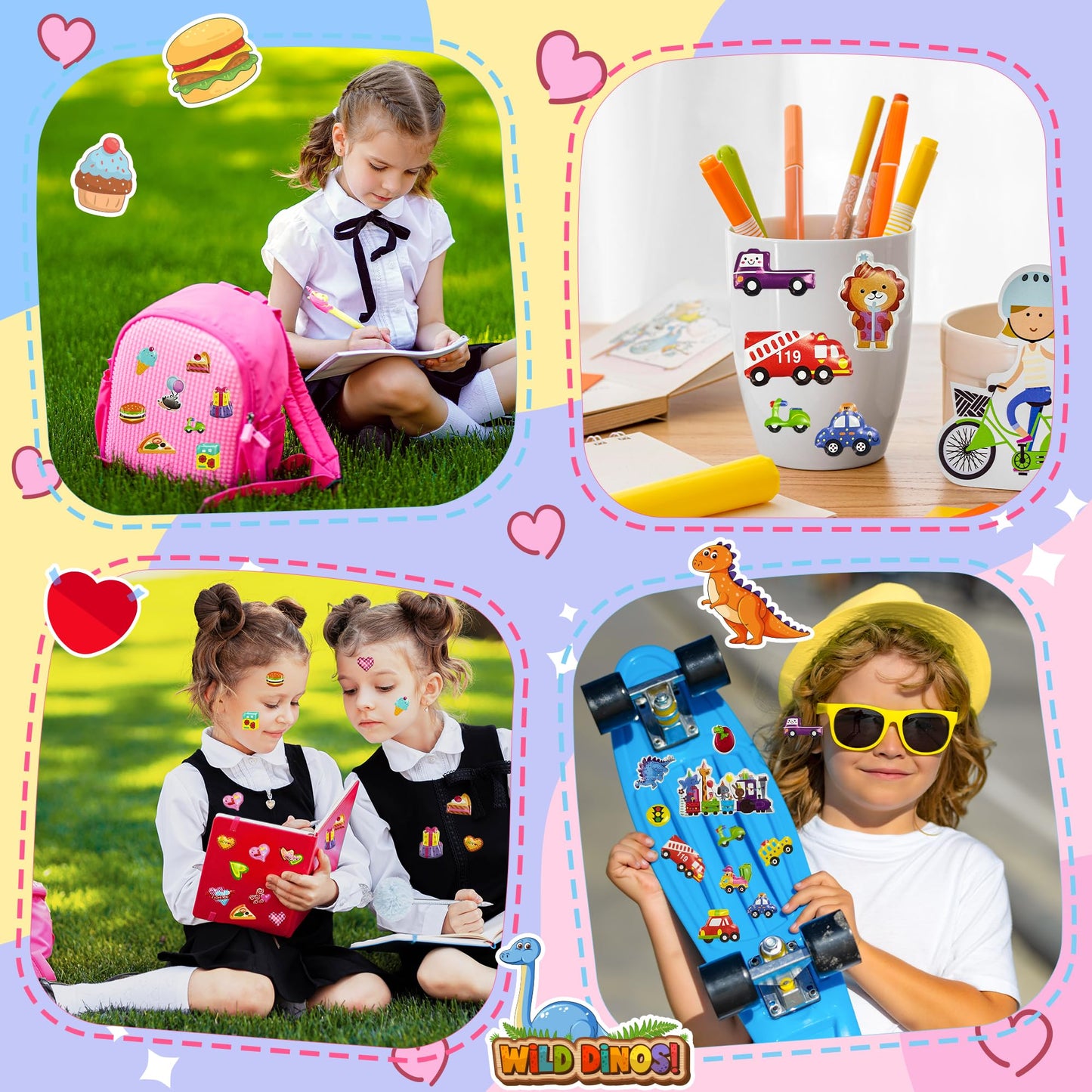 Stocking Stuffers For Kids - Puffy Stickers,3D Stickers For Kids Toddlers - 500+ Cute Stickers Pack,Christmas Party Favors For K