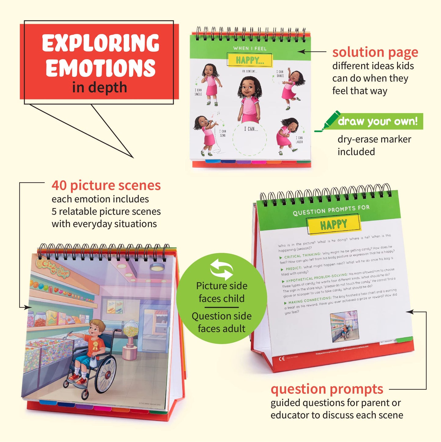 Emotion And Feeling Busy Book For Kids, Calming Corner Activity, Coping Skills, Aba Therapy Toy, Emotion Charts, Autism Adhd Too