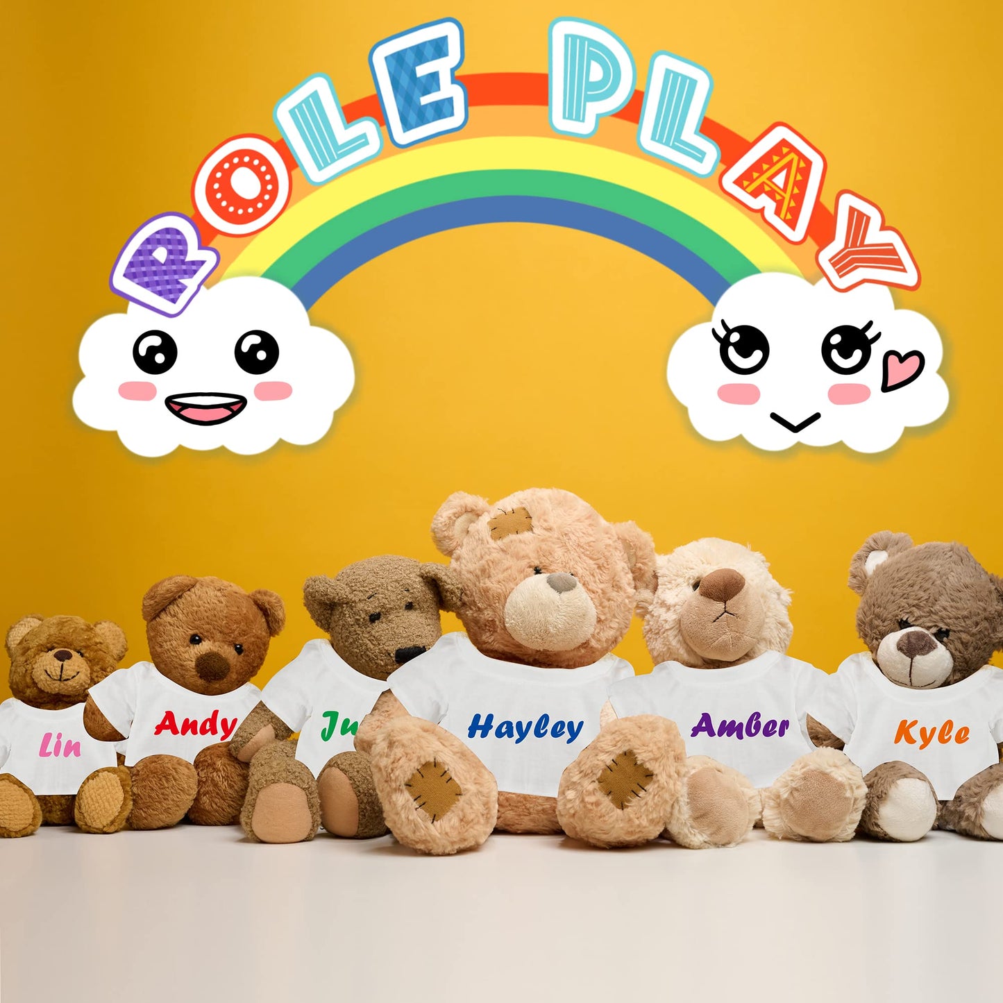 Litherr S 3 Pcs Sublimation Shirt Fit 14-18 Inch Stuffed Bear Blank Stuffed Bear Clothes Plush Bear T Shirts for DIY Make Unique
