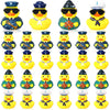 Motionchic 24 Pcs Cruise Ships Rubber Ducks Bulk with Sunglasses 2.4 Inch Military Rubber Cruise Uniform Armed Forces Squeaky Bath Duck Toy Birthday Baby Shower Party Favors