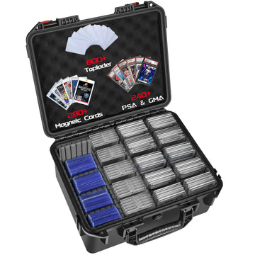 Card Storage Box For Graded Sports Cards - Extra Large Baseball Card Storage Box With 16 Dividers For Psa Bgs Sgc | Waterproof T
