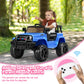 Joymor Ride On Truck With Remote Control, 4 Wheels 12V Battery Powered Kids Car, With Led Headlight/Horn Button/ Mp3 Player/Usb Port/Forward Backward/Kids Girl Boy (Blue)