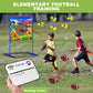 VATOS 2 in 1 Football Toss Target Games and Soccer Toy for Kids  tossing Target Double-Sided Goal with 2 Inflatable Footballs & 2 Soccer Balls  Indoor Outdoor Back to School Activity Toy Gift