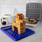 Cucinapro Brick Building Construction Eating Plate (2 Pack) - Stack & Build Your Brick-Shaped Waffles On Fun Novelty Plate - Fun Gift For Kids & Adults, Waffle Maker Not Included