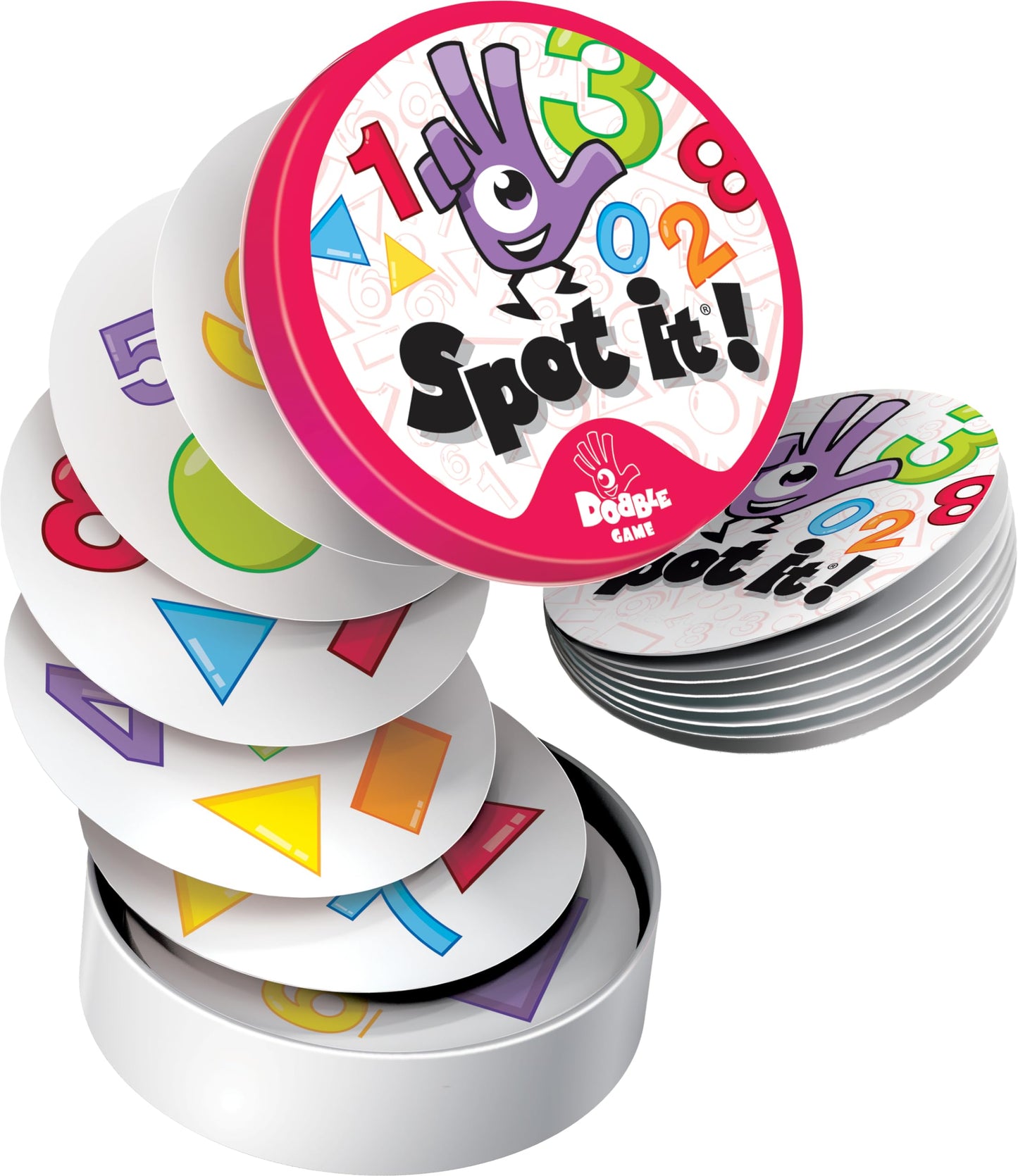 Asmodee Spot It! 1,2,3 - Educational Card Game for Preschoolers, Learning Numbers and Shapes, Fun Matching Game for Kids, Ages 3