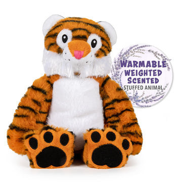 1I4 Group Warm Pals - Tiger - Cozy Lavender Scented Plush Toys - Stuffed Animal - Coolable Bedtime Comfort Plushie