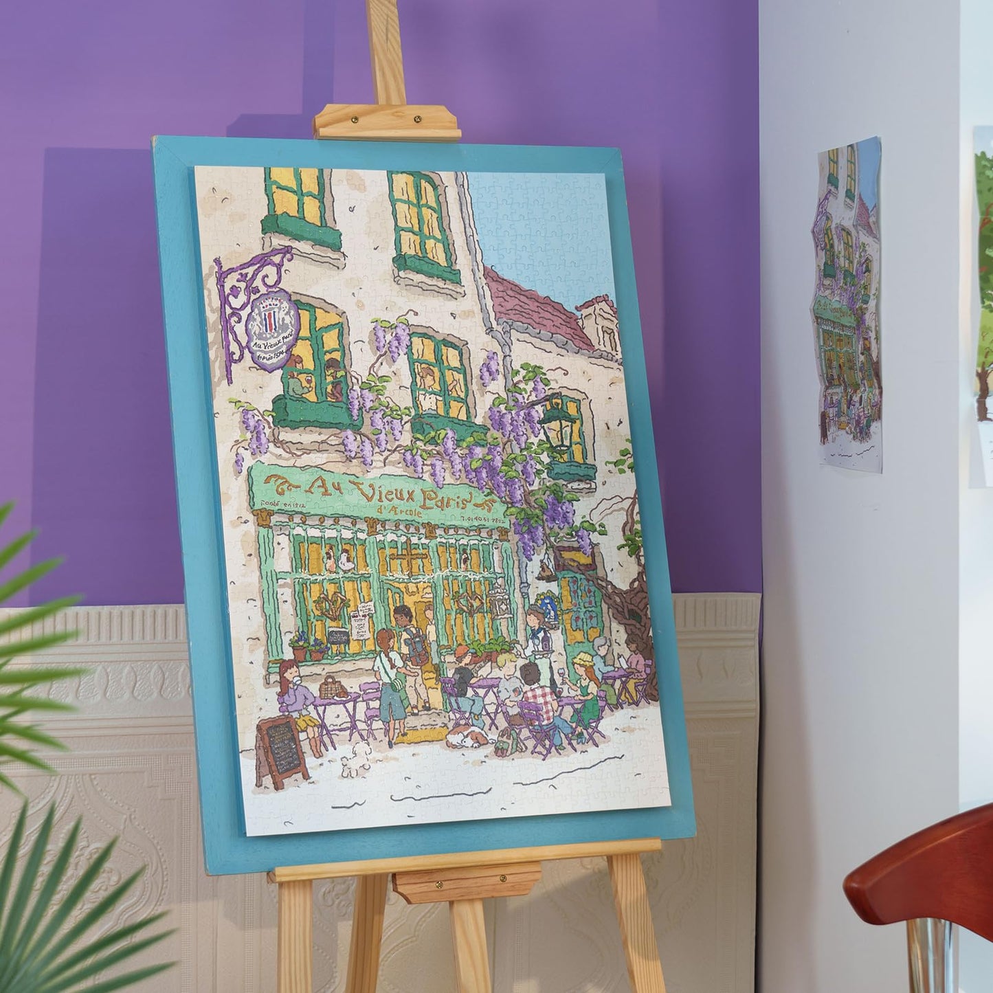 MOMIBOOK Puzzles for Adults 1000 Piece Jigsaw Puzzles of Holiday Morning, Painting Image Store Puzzle Difficult Challenging Hard