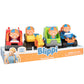 Blippi 3' Vehicles 4-Pack Toy Playset - Construction Excavator, Mobile, Fire Engine, Garbage Truck - Officially Licensed - Easter Basket Stuffer Gift For Preschoolers, Kids, Boys & Girls - 3+